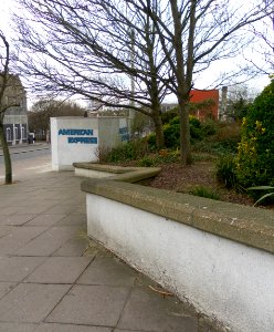 Walls of Amex House, Edward Street–White Street junction, Brighton (March 2013)