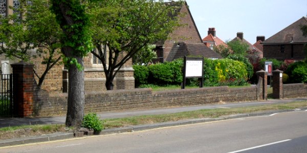 Walls at Church of the Good Shepherd, Dyke Road, Prestonville, Brighton (NHLE Code 1380461) (May 2010)