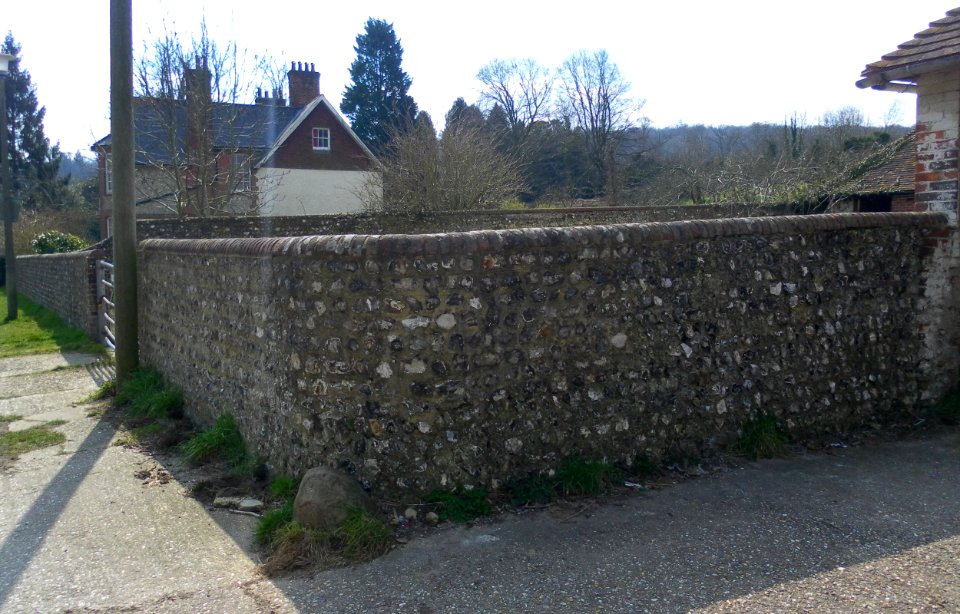 Walls at Home Farmhouse, Stanmer (NHLE Code 1380149) (April 2013)