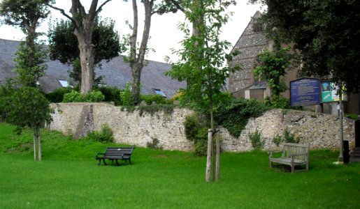 Walls between All Saints Churchyard and Village Barn, Patcham (NHLE Code 1380382) (August 2010)