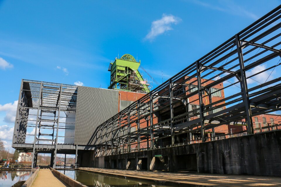 Sky building coal mining