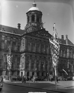 Voorbereiding bezoek Deens Koningspaar Dam, Amsterdam, Bestanddeelnr 906-4129