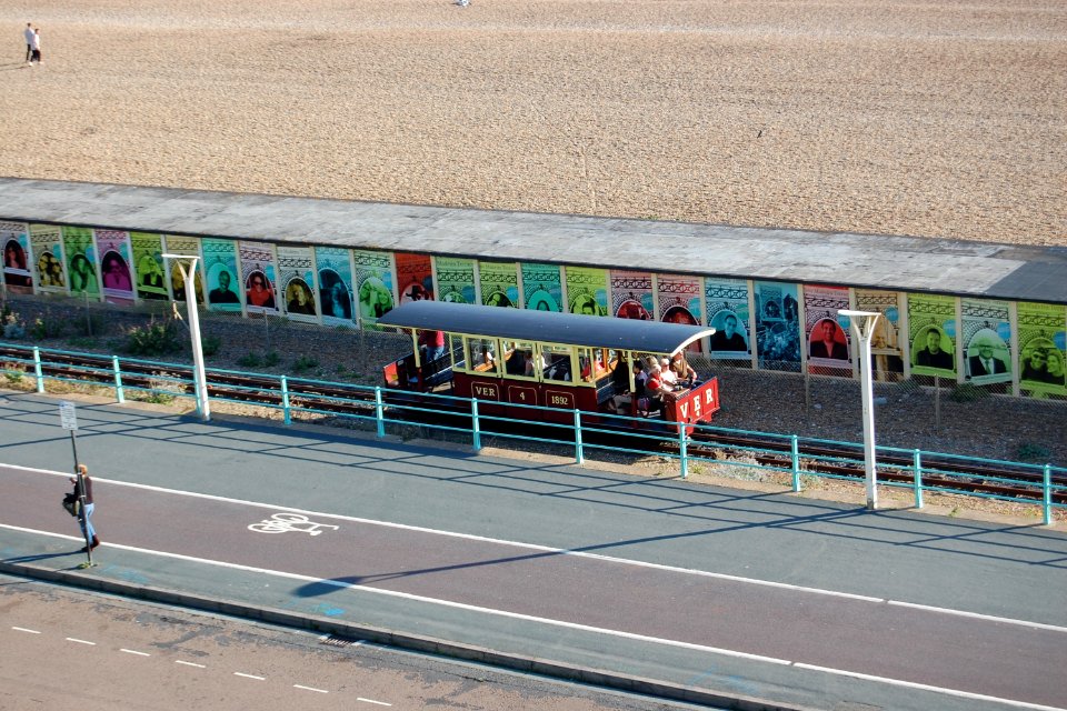 Volk's Railway Train below Royal Crescent, Brighton (September 2018)