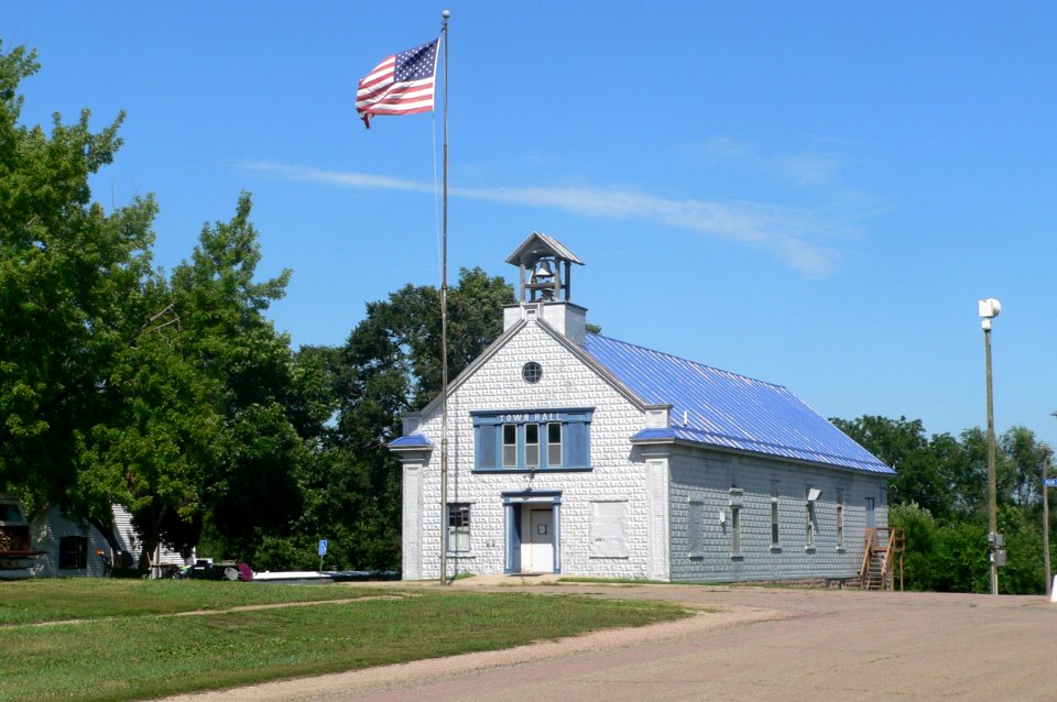Volin, SD, town hall from SW 5 long