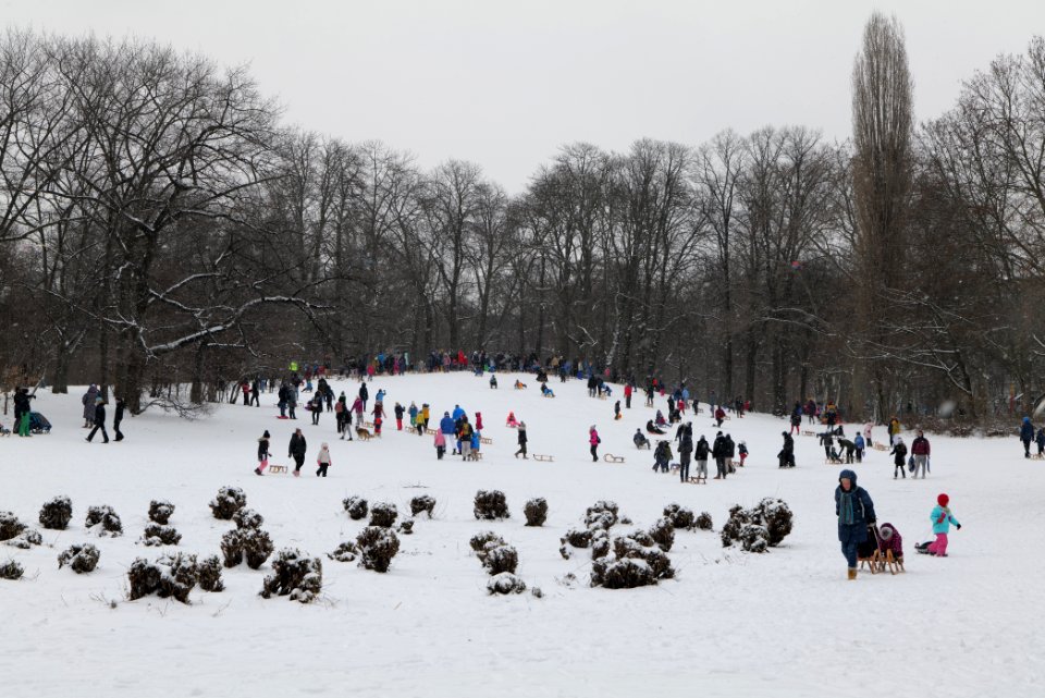 Volkspark Wilmersdorf with snow 2021-02-08 07
