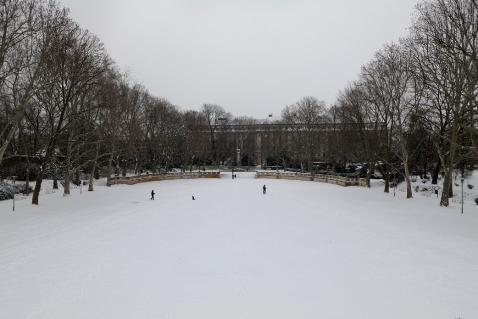 Volkspark Wilmersdorf with snow 2021-02-08 21