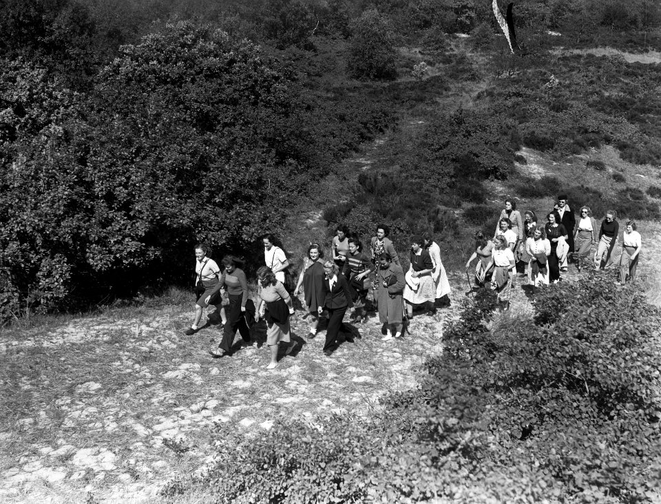 Volkshogeschool te Bergen. Wandelen, Bestanddeelnr 902-7769