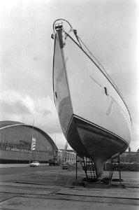 Voorbereidingen HISWA in RAI, boot voor de RAI, Bestanddeelnr 926-2749