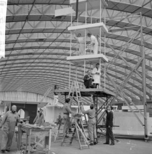 Voorbereiding van Zeventiende Internationale Huishoudbeurs in de RAI, Bestanddeelnr 913-7204