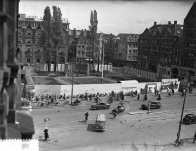 Voorlopig Nationaal Monument op de Dam verdwijnt, schutting, Bestanddeelnr 907-1348