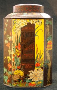 Voorraadbus voor thee van N Bonten theehandel 1820, Dordrecht, ca. 1900 pic5