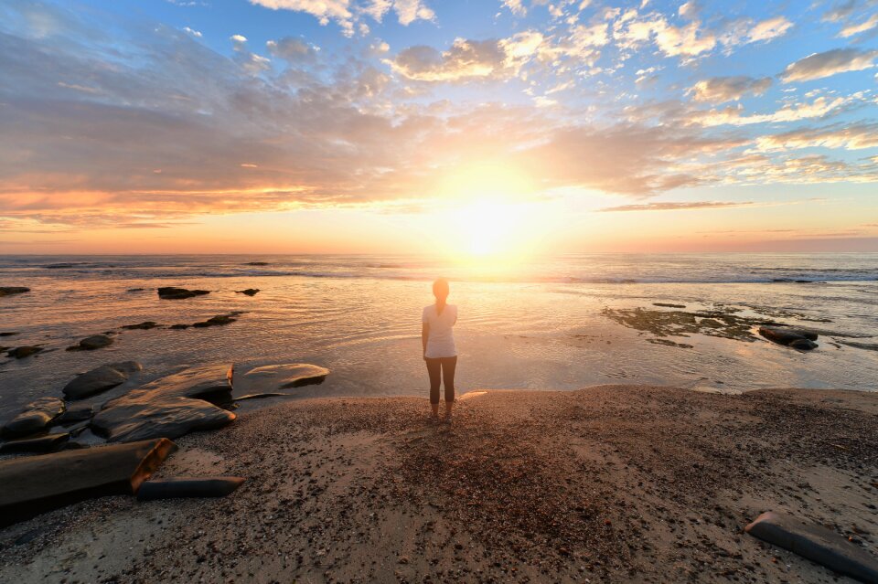 Girl standing view