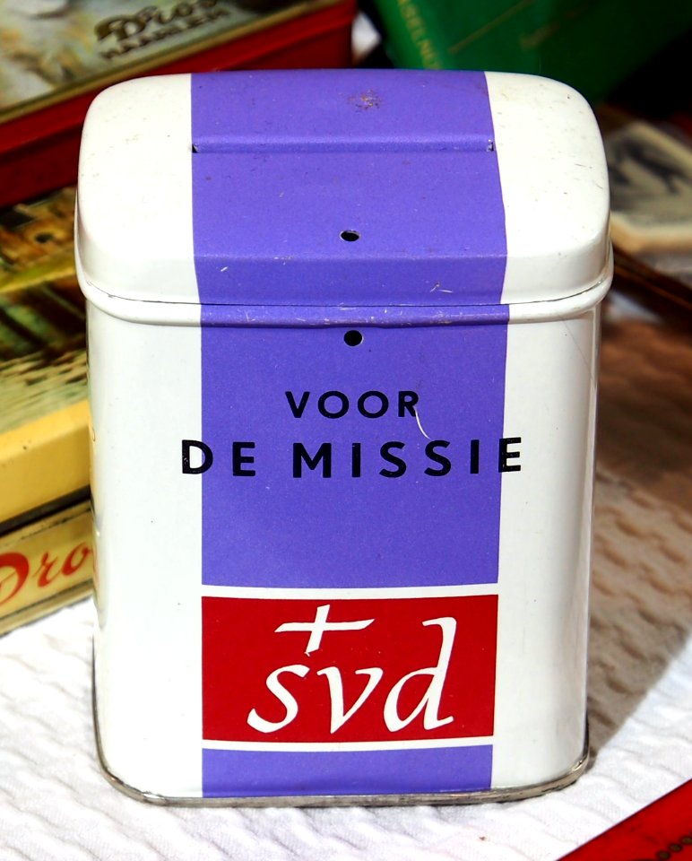 Voor de missie, SVD missionarissen donatie blikje pic2