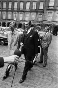 Vooraan Udink (l) en Biesheuvel, achteraan Veringa (r), Bestanddeelnr 924-6285