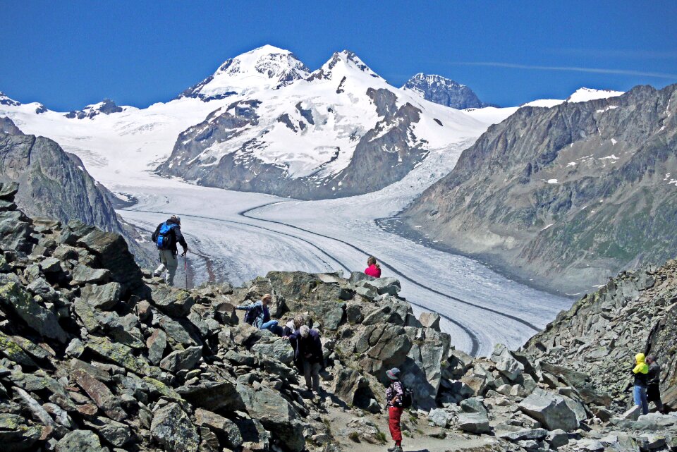 Aletsch glacier monk eiger