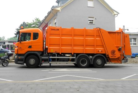 Waste collection truck in Luxembourg - May 2012