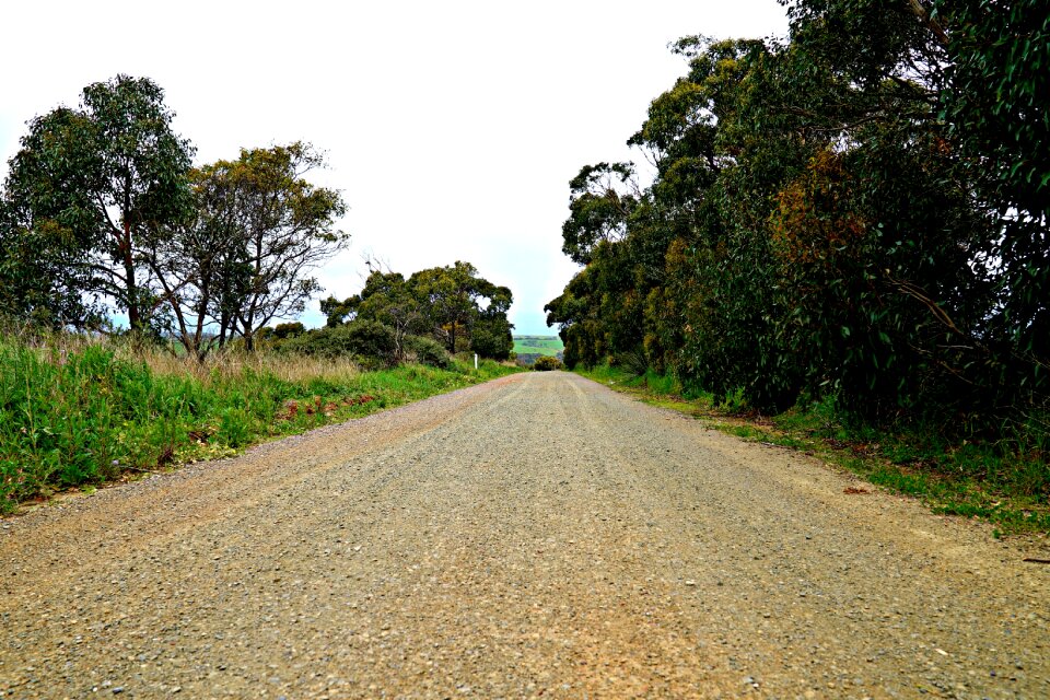 Gravel road pathway farmland