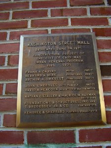 WASHINGTONStreetMallPlaqueCapeMay