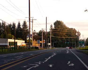 Washington State Route 92 heading southwest near 84th St NE