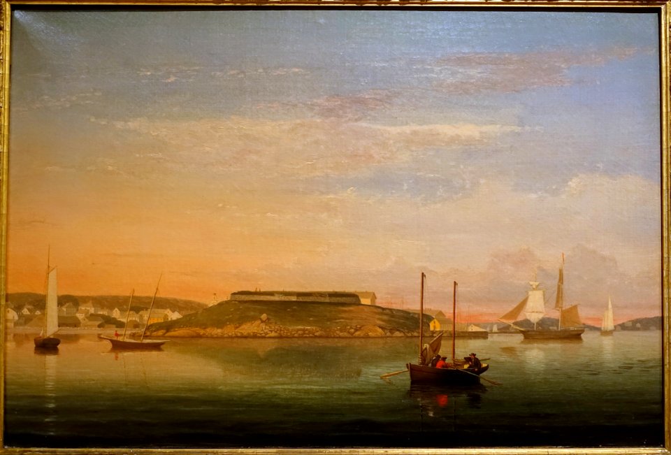 Watch House Point, by Fitz Henry Lane, 1860, oil on canvas - Cape Ann Museum - Gloucester, MA - DSC01193
