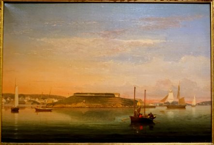 Watch House Point, by Fitz Henry Lane, 1860, oil on canvas - Cape Ann Museum - Gloucester, MA - DSC01193