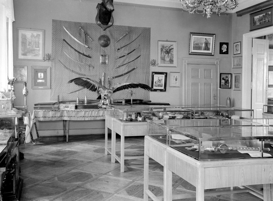 Warschau, Łazienki Park. Paleis Belvedere interieur Jozef Pilsudskimuseum met s, Bestanddeelnr 190-1280