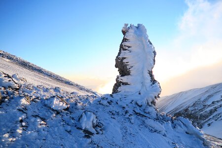 Stone statue cinder butte stone pillar