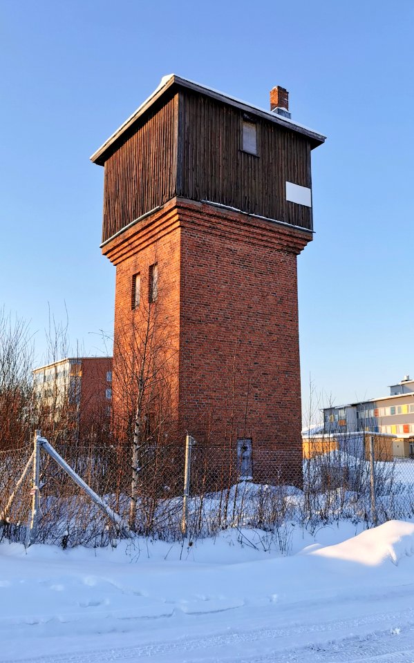 Water tower Muhos railway station 20210201