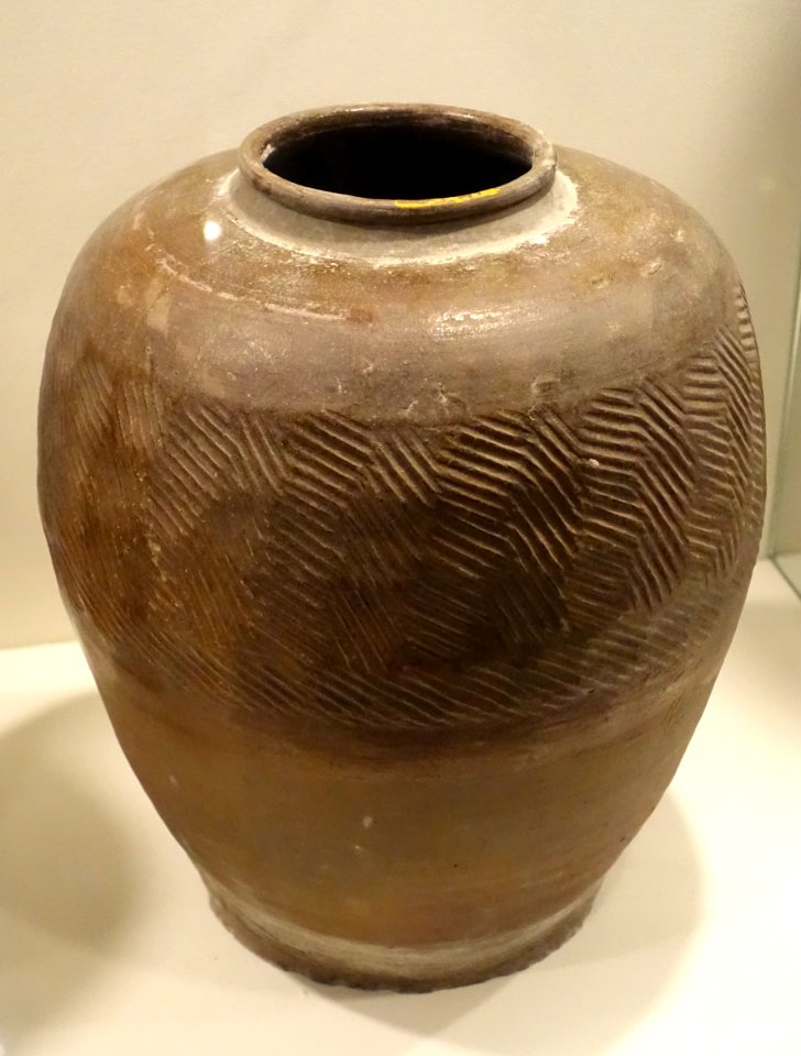 Water container, earthenware - Nguyen dynasty, 19th century AD - Vietnam National Museum of Fine Arts - Hanoi, Vietnam - DSC05297 photo