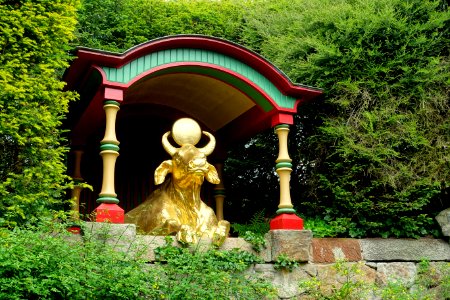 Water buffalo - Biddulph Grange Garden - Staffordshire, England - DSC09412