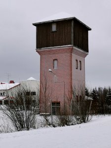 Water tower Muhos railway station 20210119 01