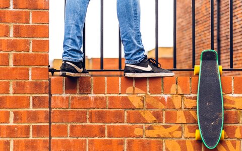 People sneakers skateboard photo