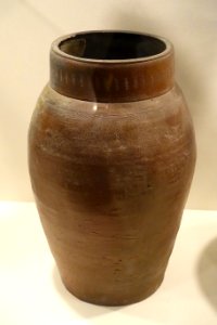 Water container, earthenware - Nguyen dynasty, 19th century AD - Vietnam National Museum of Fine Arts - Hanoi, Vietnam - DSC05296