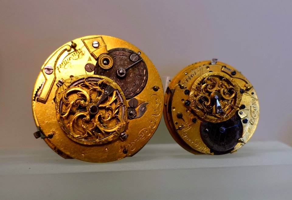 Watches, J. N. Krankelt of Landshuet, and Philippe Terrot & Fary - Karl Gebhardt Horological Collection - Gewerbemuseum - Nuremberg, Germany - DSC01879