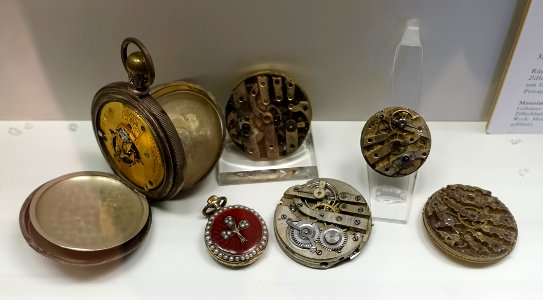 Watches, including American Waltham Watch Co. - Karl Gebhardt Horological Collection - Gewerbemuseum - Nuremberg, Germany - DSC01885