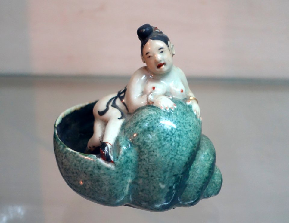 Water container for washing brushes, from China, 19th century, ceramics - DSC05822