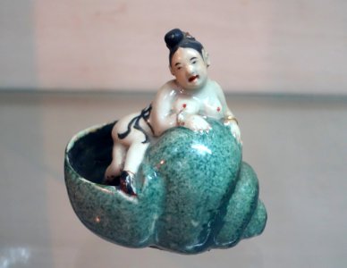 Water container for washing brushes, from China, 19th century, ceramics - DSC05822