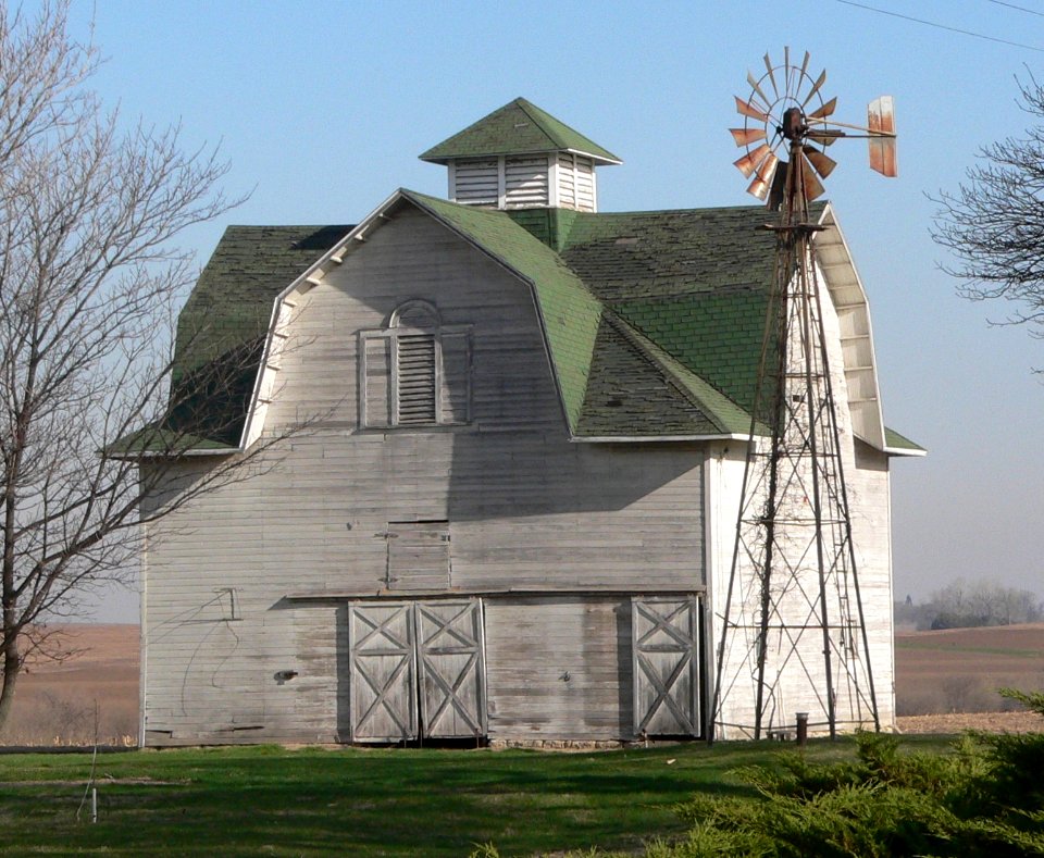 Way Side Stock Farm barn and windmill from SSE 1