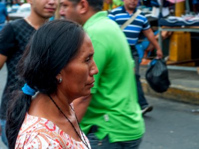 Wayuu woman walking photo