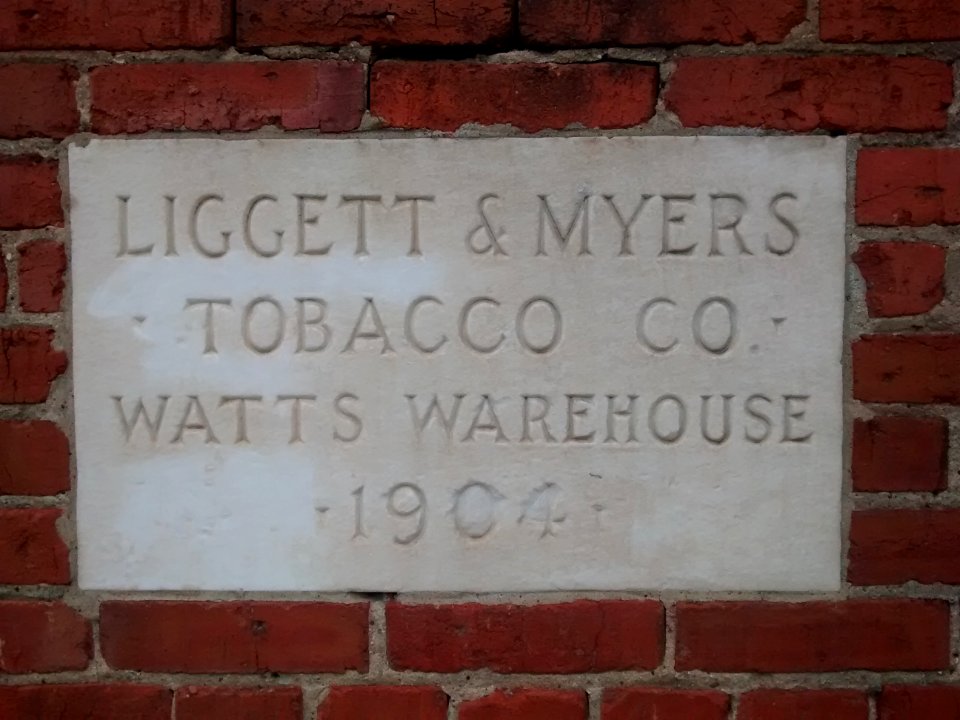 Watts Warehouse plaque