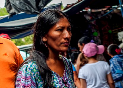 Wayuu woman walking through the flea market 1 photo