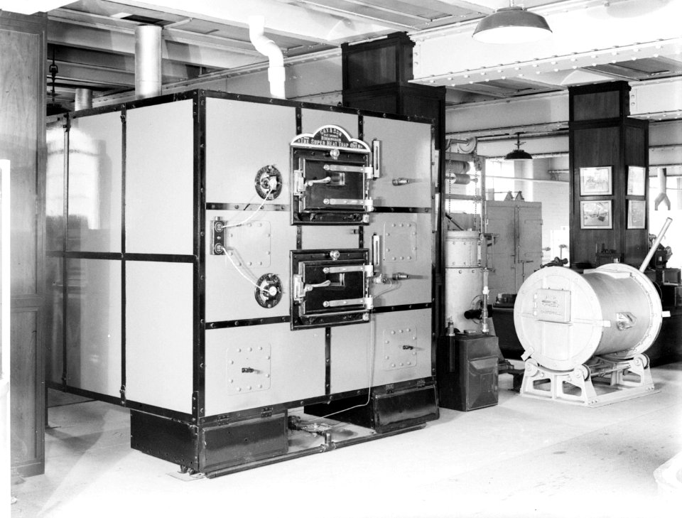 Watson House de fabriek van de Gas Light & Coke Company in Londen Gasoven in d, Bestanddeelnr 189-0107