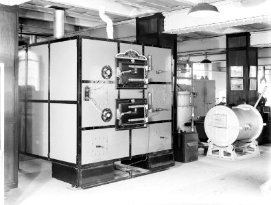 Watson House de fabriek van de Gas Light & Coke Company in Londen Gasoven in d, Bestanddeelnr 189-0107