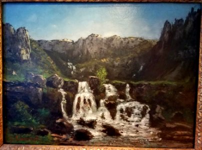 Waterfall at Ornans, by Gustave Courbet, c. 1874, oil on canvas - Hyde Collection - Glens Falls, NY - 20180224 121802