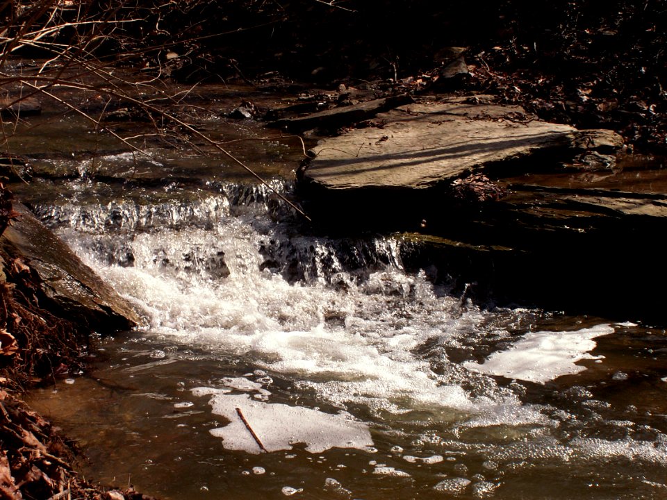 Waterfall, Kane Woods Nature Area, 2015-04-10, 01