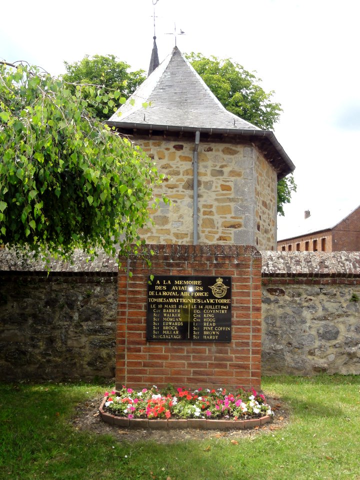 Wattignies-la-Victoire (Nord, Fr) mémorial aviateurs RAF
