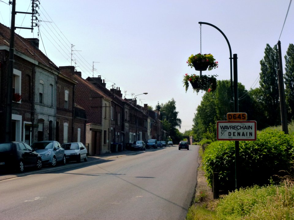 Wavrechain-sous-Denain (Nord, Fr) city limit sign
