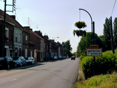 Wavrechain-sous-Denain (Nord, Fr) city limit sign