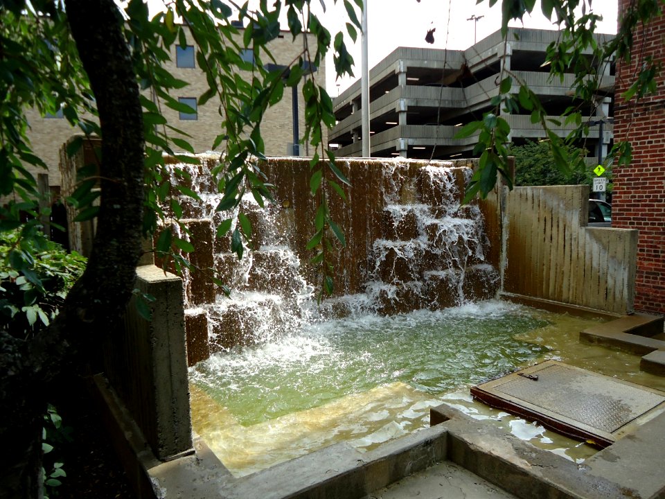 Waterfall in downtown Summit New Jersey