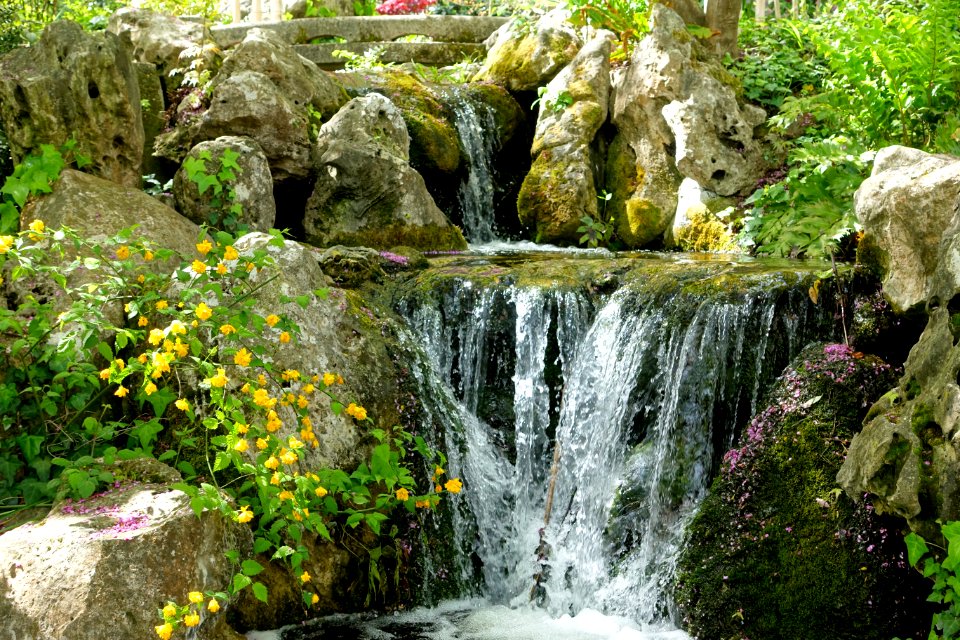 Waterfall - Japanese Garden - Orto botanico - Rome, Italy - DSC00225